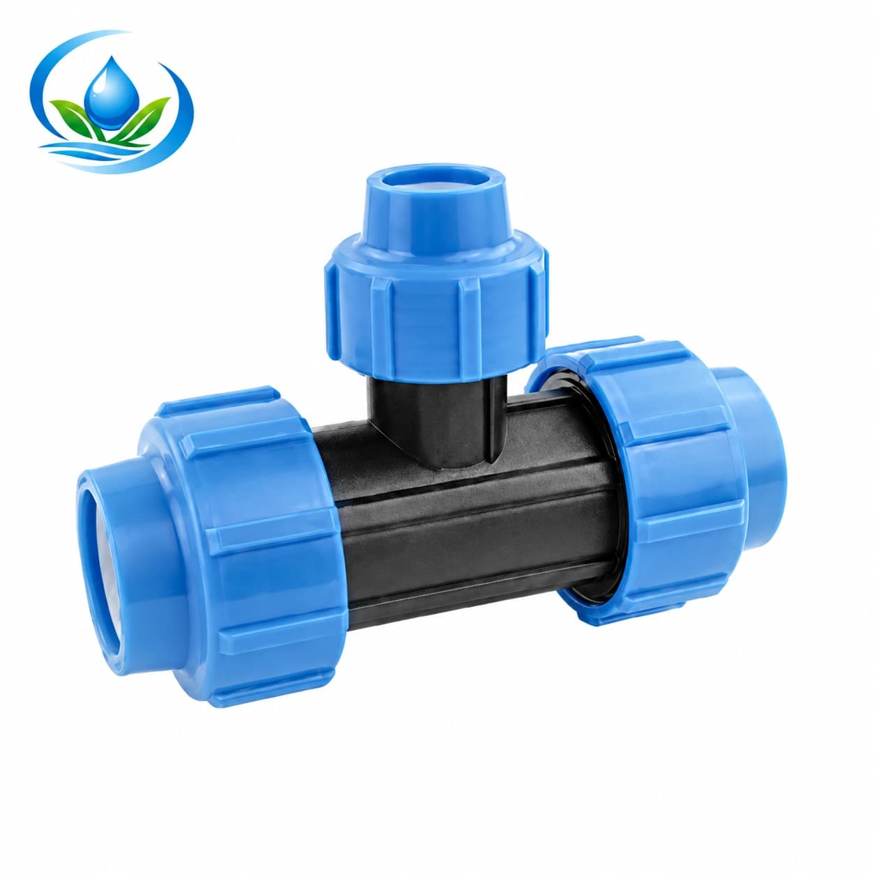 Poly Pipe Compression Tee with Reducing Branch